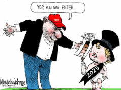 Olhe para trás e ria – e chore – com esses desenhos clássicos de Feliz Ano Novo Desenho animado de Clay Bennett