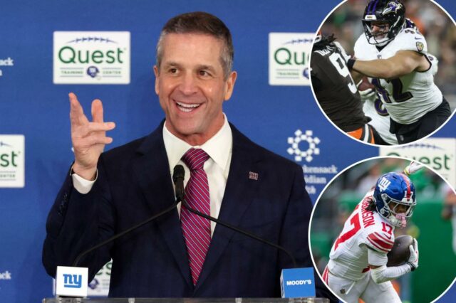 Os agentes livres que poderiam caber na primeira escalação dos Giants de John Harbaugh – e opções internas que talvez não
