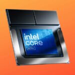 Os mais recentes chips da Intel venceram o M5 da Apple em pontuações multi-core – talvez por dois dias | Chip mostrado em fundo laranja