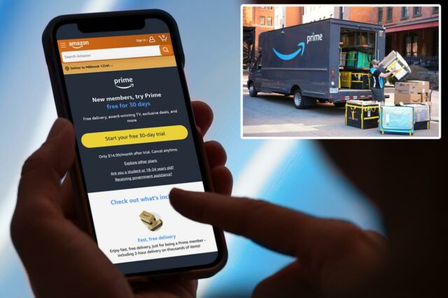 Os clientes Amazon Prime ainda têm a chance de entrar Um motorista do Amazon Prime descarrega pacotes de um caminhão de entrega fora de um prédio de apartamentos.