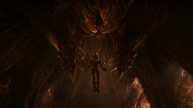 Hopper e Eleven frente a frente em 'Stranger Things'.