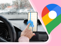 Os toques secretos que tornam o Google Maps mais utilizável durante a condução Google Maps na tela do telefone mostrando o recurso de navegação