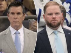 Os treinadores do Rangers e dos Sharks compartilham um vínculo único e especial O técnico Mike Sullivan assiste à ação durante a derrota do Rangers para o Kraken em 12 de janeiro de 2026 no Madison Square Garden.