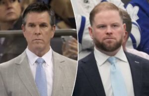 Os treinadores do Rangers e dos Sharks compartilham um vínculo único e especial O técnico Mike Sullivan assiste à ação durante a derrota do Rangers para o Kraken em 12 de janeiro de 2026 no Madison Square Garden.