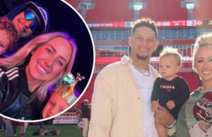 Patrick e Brittany Mahomes têm um dia mágico no ‘Disney on Ice’ com 3 filhos Patrick Mahomes, brincando, espera que ele e sua esposa Brittany tenham crescido um pouco, 1 semana após receberem o terceiro bebê