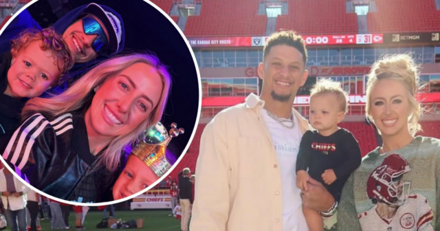 Patrick Mahomes, brincando, espera que ele e sua esposa Brittany tenham crescido um pouco, 1 semana após receberem o terceiro bebê
