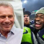 Joe Montana sendo entrevistado no FanDuel Golf Classic.