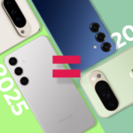 Google Pixel 10 azul sobreposto a um ícone de calendário exibindo o ano de 2030.