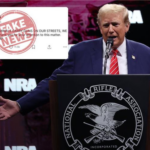 President Donald Trump speaking during the NRA ILA Leadership Forum at the National Rifle Association (NRA) Annual Meeting & Exhibits at the Kay Bailey Hutchison Convention Center on May 18, 2024 in Dallas, Texas.