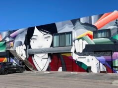 Potência da arte pública: por dentro do movimento artístico desconexo do condado de Monterey A obra de arte anamórfica criada por Leon Keer + Massina (Marije Spelbos) como parte do festival we.Mural de Sand City na Redwood Avenue em Sand City. (Arquivo do Arauto)