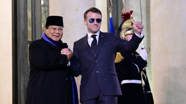 Prabowo chega ao Palácio do Eliseu e aceita convite para Prabowo chega ao Palácio do Eliseu e aceita convite para jantar do presidente Macron