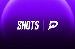 PrizePicks e SHOTS anunciam parceria ampliada Fundo roxo com logotipo SHOTS à esquerda e PrizePicks à direita.