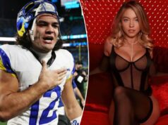 Puka Nacua, do Rams, tira foto de ‘paraquedismo’ com Sydney Sweeney Sydney Sweeney modelando um look de lingerie Fenty.