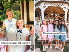 Quatro irmãs têm quatro filhas que são melhores amigas, então vem a tragédia Quatro irmãs têm quatro filhas que são melhores amigas, então vem a tragédia