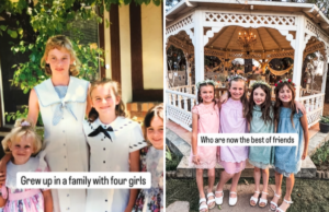 Quatro irmãs têm quatro filhas que são melhores amigas, então vem a tragédia Quatro irmãs têm quatro filhas que são melhores amigas, então vem a tragédia