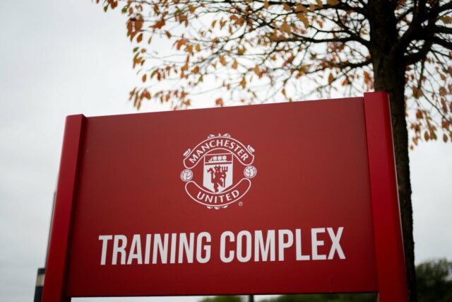 O Manchester United comemora a vitória na liga.