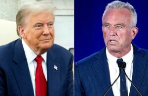 RFK Jr. não se importa que Trump tenha renomeado o memorial de seu tio como Trump-Kennedy Center: ‘Peixe maior para fritar’ | Vídeo O presidente dos Estados Unidos, Donald J. Trump, participa do Kennedy Center Honors 2025 no Kennedy Center (Crédito: Taylor Hill/FilmMagic)