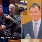 Radicais esquerdistas invadem o templo judaico e lançam obscenidades, zombando do LI Dem Rep. Suozzi sobre seu voto para aumentar o ICE $$