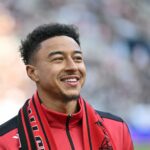 O Manchester United comemora a vitória na liga.