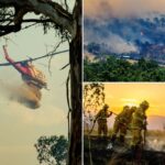 Restos humanos encontrados durante os violentos incêndios florestais na Austrália