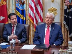 Sangue, hematomas e noites sem dormir: a confissão desafiadora de saúde de Trump ao revelar um hábito de cair o queixo de aspirina – e seu maior arrependimento Donald Trump admite que dorme pouco e desafia as recomendações do médico para reduzir sua dose diária de aspirina. Na foto: O presidente fecha os olhos enquanto o secretário de Estado Marco Rubio fala durante uma reunião de gabinete na Casa Branca em 2 de dezembro de 2025