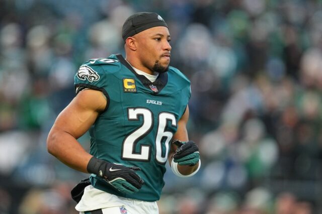 Philadelphia Eagles running back Saquon Barkley.