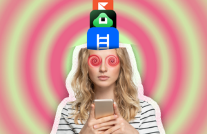 Substituí minha rolagem compulsiva por esses aplicativos – e minha atenção realmente se recuperou Uma lixeira vermelha na tela de um smartphone com ícones de aplicativos excluídos ao redor, incluindo YouTube, Instagram, Facebook, X e Amazon