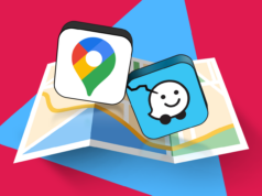 Substituí o Google Maps por um aplicativo de navegação pelo qual todos confiam e me arrependi imediatamente Uma rua vista de cima com o logotipo do Waze mostrando uma expressão morta.