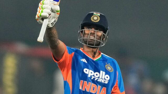 Suryakumar salta cinco posições para o sétimo lugar no último ranking ICC T20I
