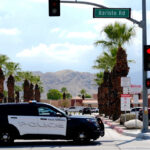 Um veículo da polícia de Palm Springs.