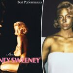 Sydney Sweeney cobre a revista W com nada além de pintura corporal dourada