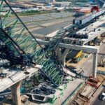 Colapso de guindaste de construção na Tailândia