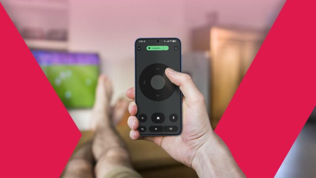 Um Google Chromecast com alguns ícones ao redor.