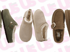 Tamancos! Mulas! 13 sapatos aconchegantes com forro de pele para usar em vez de tênis Laura Noltemeyer é vista vestindo um suéter cinza de malha fina com gola frontal drapeada escultural da Zara; jeans de perna reta azul claro com desbotamento suave da Zara; botas de inverno em camurça bege com bico arredondado, atacadores de corda, costura tonal e sola de borracha grossa da Inuikii; uma grande bolsa de ombro marrom escuro texturizada em um formato escultural suave e desleixado e couro tecido da Les Visionnaires x Michi da Want; óculos ovais pretos com armação em acetato brilhante e lentes escuras da Celine; brincos esculturais de ouro grossos da Zara; luvas de couro macio marrom escuro da Zara; seu cabelo castanho escuro está liso com uma divisão ao meio, preso atrás das orelhas em 25 de novembro de 2025 em Berlim, Alemanha.