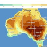 Temperaturas chegam a 50 graus enquanto a bomba de calor para no interior da Austrália