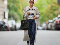 Tenho 1,77m – e juro pela promoção escondida para petite-friendly do Loft BERLIM, ALEMANHA - 25 DE NOVEMBRO: Laura Noltemeyer é vista vestindo um cardigã de malha boucl√© creme com textura estruturada e fecho de botão dourado da Massimo Dutti; calça jeans reta azul claro com desbotamento suave em corte clássico da Zara; botas plataforma de couro marrom escuro e cinza com detalhes em monograma e sola de borracha grossa e detalhes em camurça da Louis Vuitton; uma bolsa de couro branco estruturado com alça superior em tecido intrecciato e silhueta trapézio chamada ‚ÄúIntrecciato Tote‚Äù da Bottega Veneta; brincos grossos de ouro escultural da Zara; seu cabelo castanho escuro está solto, liso e repartido ao meio em 25 de novembro de 2025 em Berlim, Alemanha. (Foto de Moritz Scholz/Getty Images)