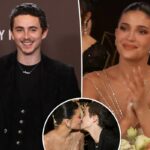 Timothée Chalamet acena docemente para a 'parceira' Kylie Jenner em discurso emocionante no Globo de Ouro