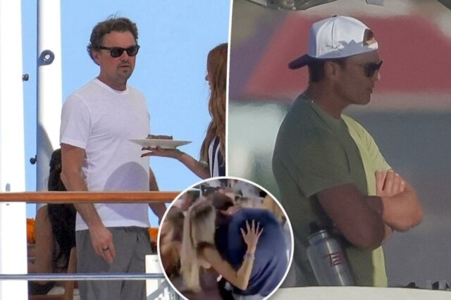 Tom Brady sai com Leonardo DiCaprio e Vittoria Ceretti de biquíni em um iate depois de espalhar rumores de romance com Alix Earle
