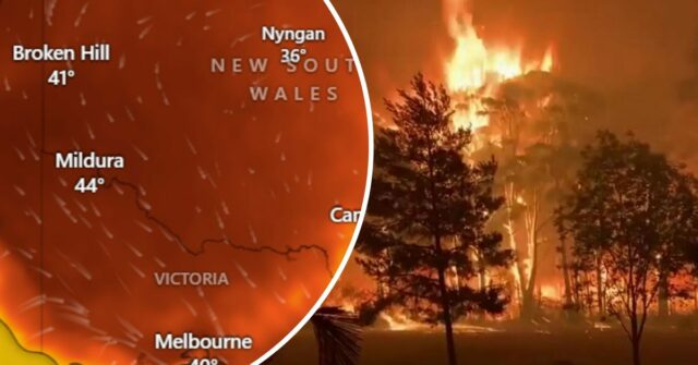 Temperaturas na costa leste amanhã