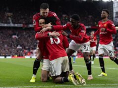 Três estatísticas que provam que o Man United humilhou o Man City no clássico Harry Maguire comemora