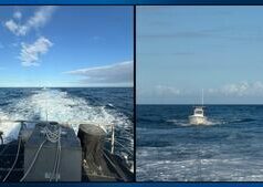 Tripulação de barco realiza resgate após barco de 24 pés virar no Rio Banana Tripulação de barco realiza resgate após barco de 24 pés virar no Rio Banana