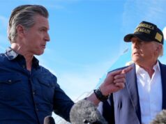 Trump afirma que investigação de ‘fraude’ na Califórnia já começou: ‘Mais corrupto que Minnesota’ O presidente Trump e o governador da Califórnia, Gavin Newsom, interagindo na pista de um aeroporto.