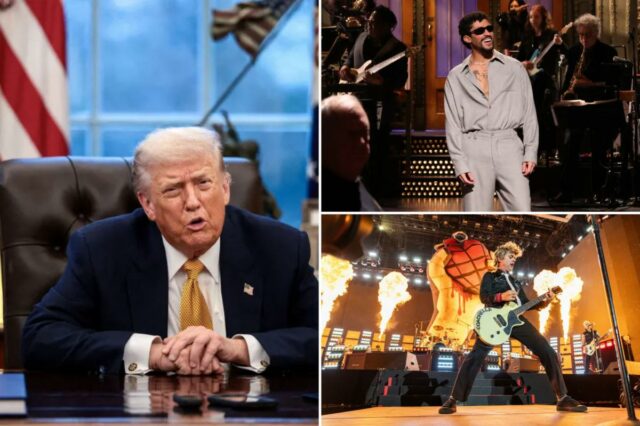 Trump diz ao Post que está faltando ao Super Bowl Trump diz ao Post que está faltando ao Super Bowl e critica os artistas do intervalo Bad Bunny e Green Day: 'Eu sou anti-eles'
