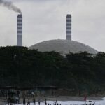 O presidente Donald Trump sai do palco depois de falar aos legisladores republicanos da Câmara durante seu retiro político anual.