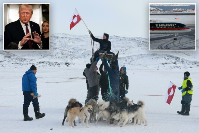 Trump diz que a defesa da Groenlândia consiste em 'dois trenós puxados por cães' enquanto pressiona pela aquisição de território pelos EUA
