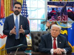 Trump diz que construir uma ‘Bolsa de Valores de Nova York’ em Dallas é ruim para Nova York O presidente Donald Trump ouve o prefeito eleito da cidade de Nova York, Zohran Mamdani, discursar no Salão Oval da Casa Branca, sexta-feira, 21 de novembro de 2025, em Washington.