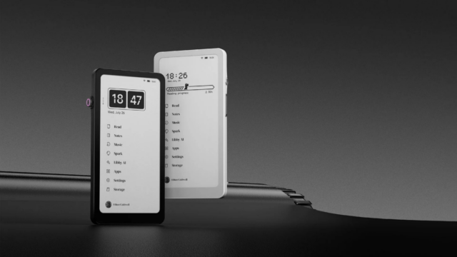 Um leitor eletrônico DuRoBo Krono deitado