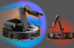 Uma história de dois aspiradores de robô com braços: como o Dreame Cyber 10 poderia vencer o Roborock Saros Z70 Robô aspirador Dreame Cyber 10 Ultra com braço mecânico estendido