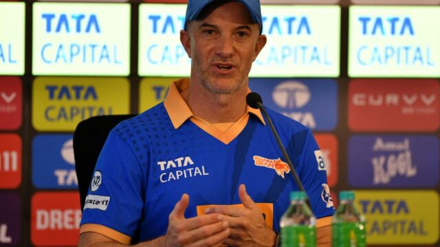 VÍDEO | O técnico do Gujarat Giants, Klinger, lamenta a perda de capturas após a derrota contra o Mumbai Indians
