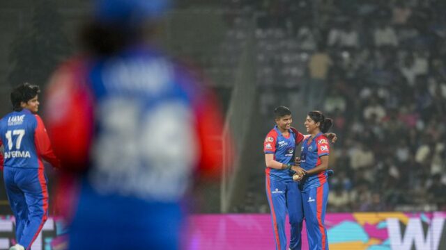 VÍDEO | 'Sonho tornado realidade', diz o pacer do DC VÍDEO | 'Sonho tornado realidade', diz o pacer do DC Nandani Sharma após o primeiro hat-trick no WPL